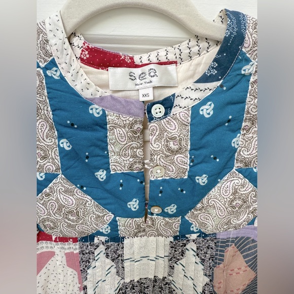 Sea NY Nohr Tunic Multicolor Patchwork Long Sleeve Dress - Picture 4 of 6